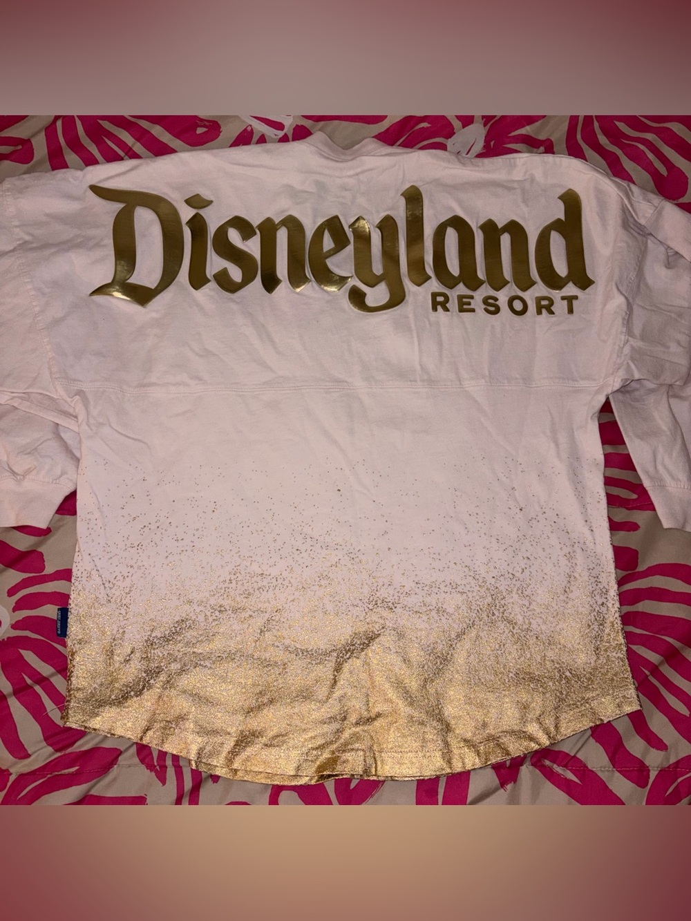 Disneyland - Pink and Gold Holiday Spirit Jersey - M